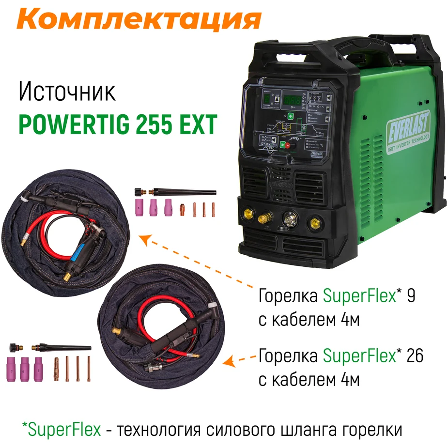Установка аргонодуговой сварки Everlast PowerTig 255 EXT — изображение 4