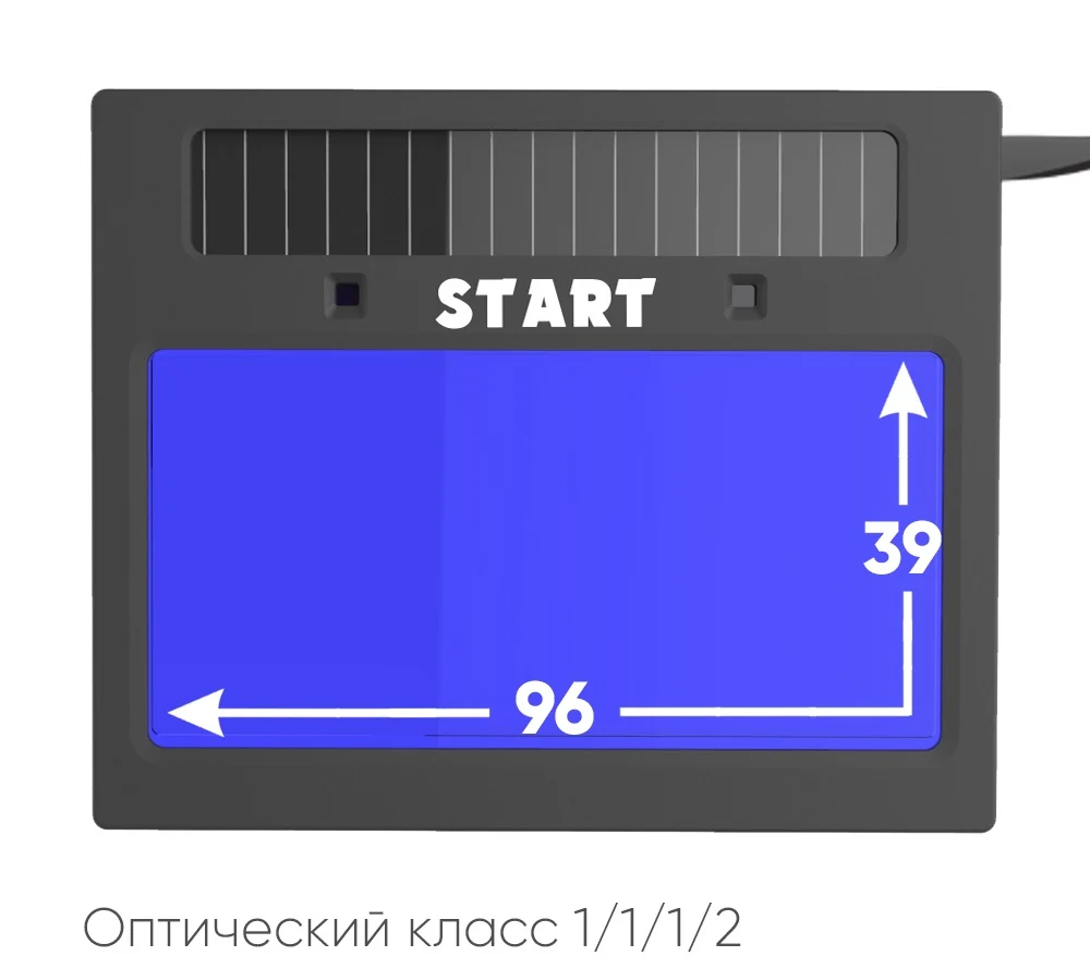 Маска сварщика хамелеон (Черный глянец) START MASTER АСФ 605 — изображение 3